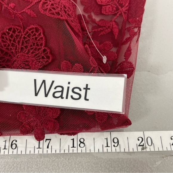 SIGNATURE ROBBIE BEE Dress NWT Red Lace Shift Size Small Petite SP - Picture 12 of 13